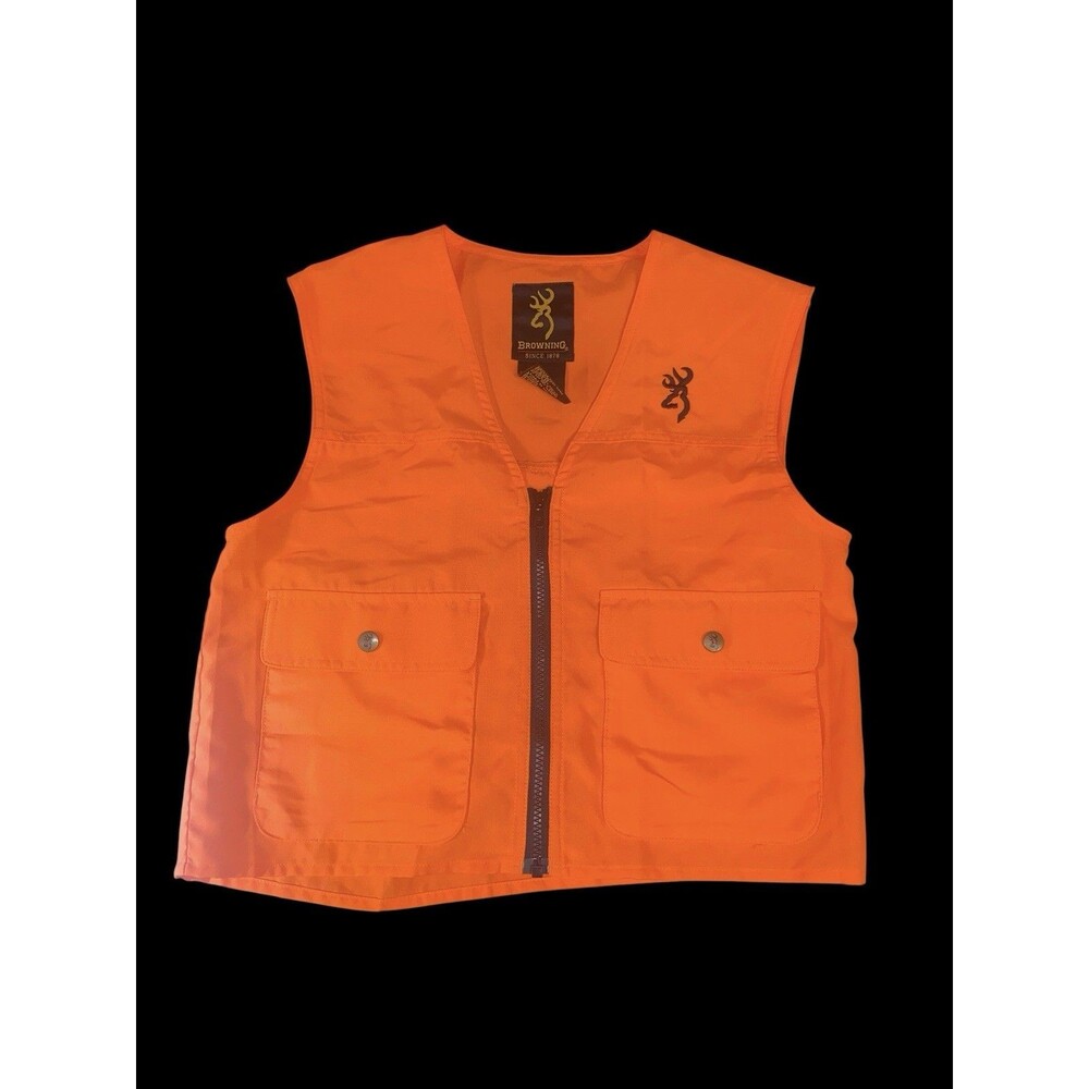 Browning Safety Blaze Overlay Hunting Vest-Blaze Orange-Juniors Small Petit